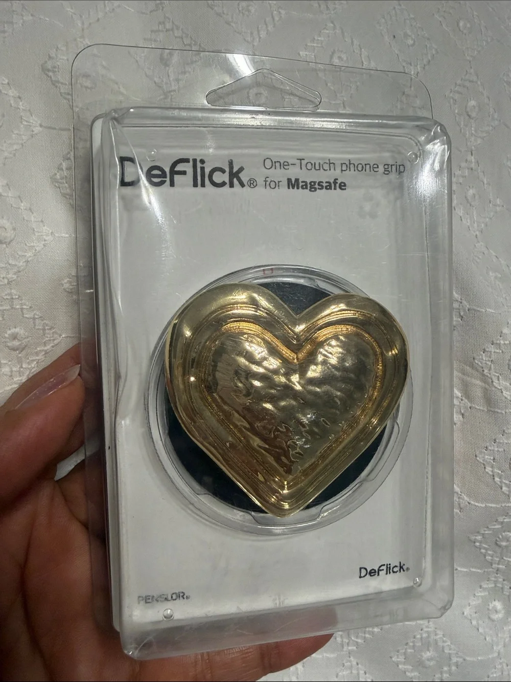 Gold Heart One-Touch Phone Grip for MagSafe new in box